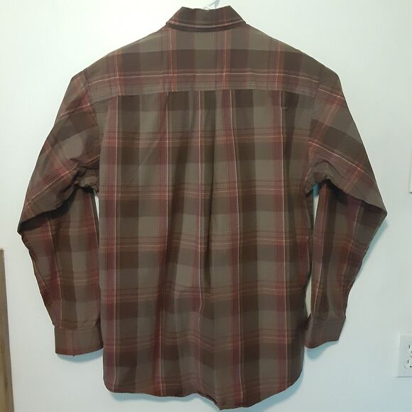 Cinch Adult Mens Size M Medium Plaid Long Sleeve Button Up Shirt - Picture 7 of 9